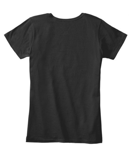 womens tee black back side