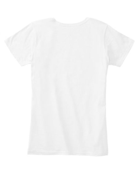 women's tee white back side