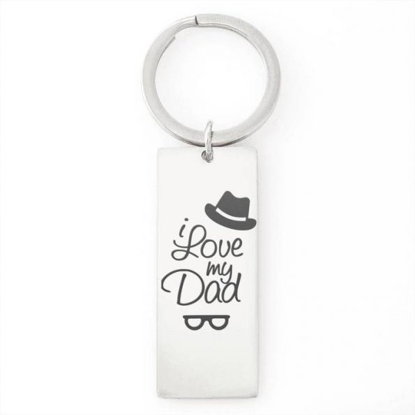 I Love You Dad Keychain