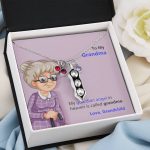 grandma necklace with grandkids birthstones