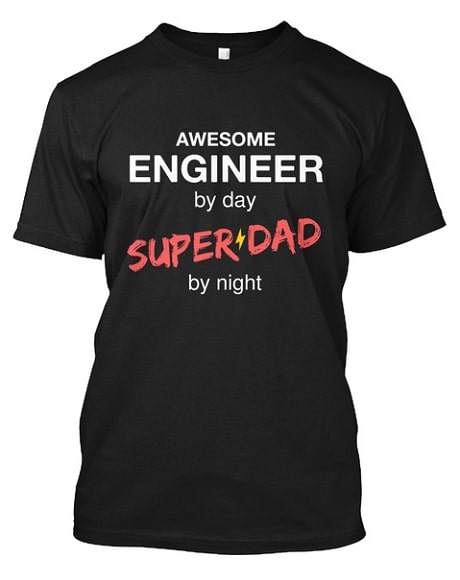 engineer dad t shirt_black