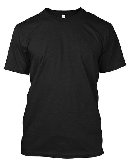 Black T-shirt front side