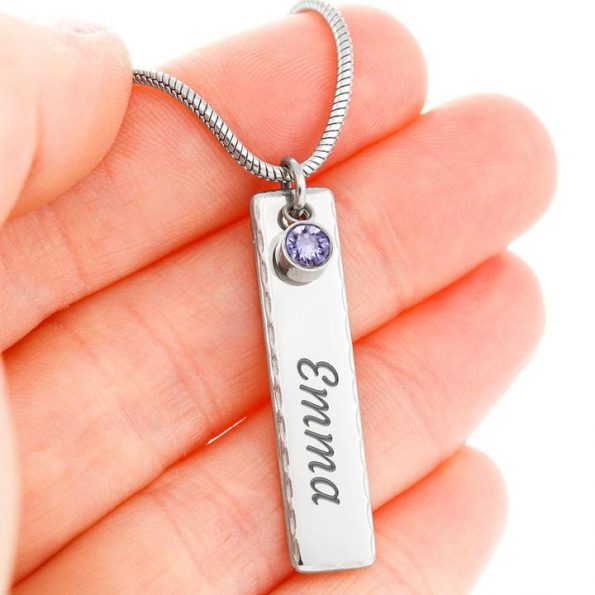 personalized birthstone necklace for grandma